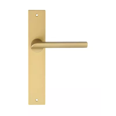 Дверная ручка на планке Extreza Hi-Tech "SANTA" 128 PL13 матовая латунь F02