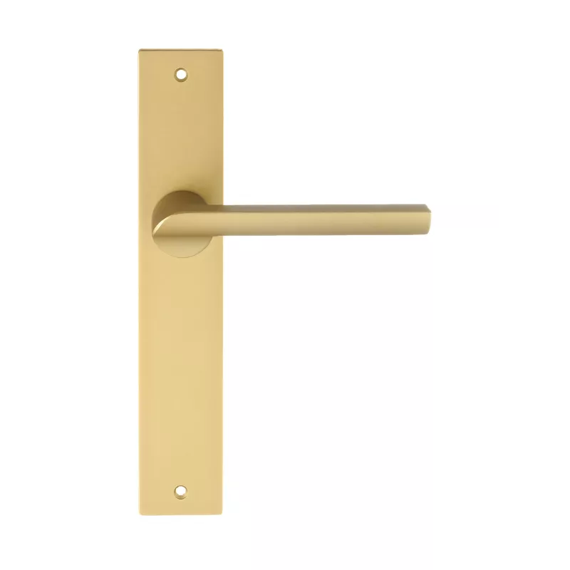 Дверная ручка на планке Extreza Hi-Tech "SANTA" 128 PL13 матовая латунь F02