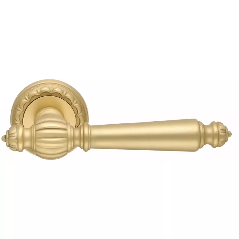 Дверная ручка Extreza Classic "DANIEL" 308 круглая розетка R02 матовая латунь F02