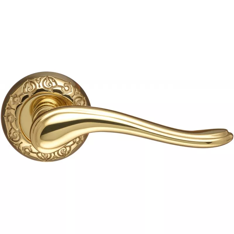 Дверная ручка Extreza "ARIANA" 333 на розетке R04 полированная латунь F01