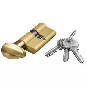 Цилиндровый механизм Extreza AS-70С ключ-вертушка (KNOB-1) 30x10x30 (35/35) матовая латунь F02