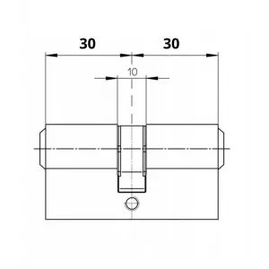 Цилиндровый механизм Extreza AS-60 ключ-ключ матовая латунь F02