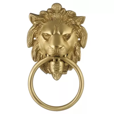 Стучалка для двери декоративная Extreza "LEO" матовая латунь F02