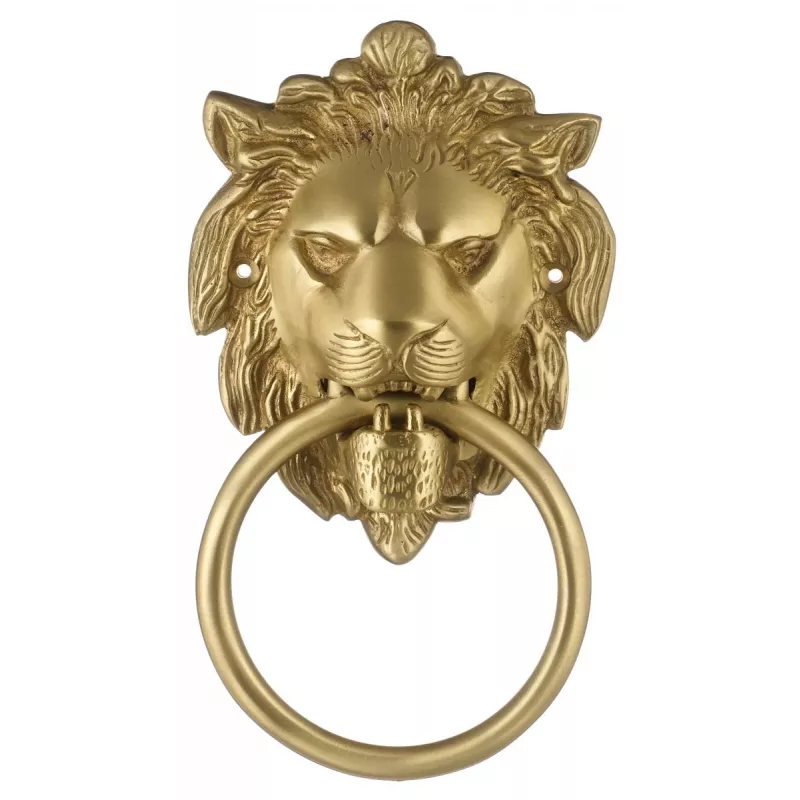 Стучалка для двери декоративная Extreza "LEO" матовая латунь F02