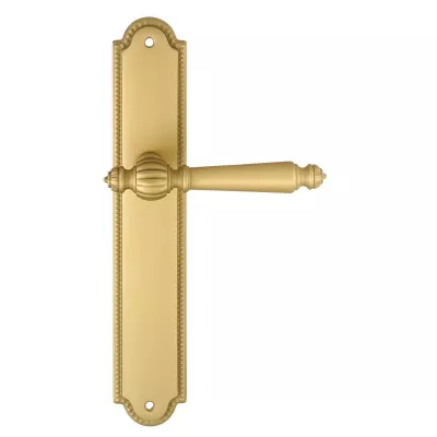 Дверная ручка Extreza "DANIEL" (Даниел) 308 на планке PL03 матовая латунь F02 без доп. запирания PASS