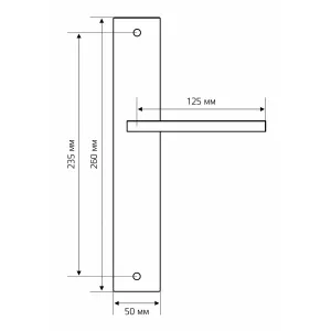 Дверная ручка на планке Extreza Hi-Tech 