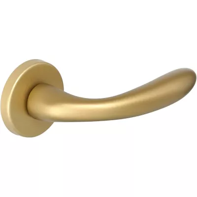 Дверная ручка Extreza Hi-Tech "COMO" 322 круглая розетка R12 (7 мм) матовая латунь F02