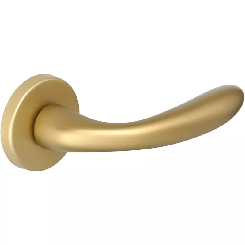 Дверная ручка Extreza Hi-Tech "COMO" 322 круглая розетка R12 (7 мм) матовая латунь F02