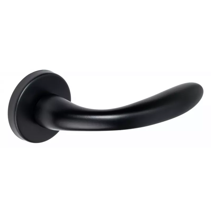 Дверная ручка Extreza Hi-Tech "COMO" 322 круглая розетка R12 (7 мм) черный матовый F22