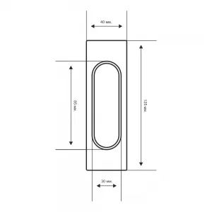 Ручки для раздвижных дверей (КУПЕ) Extreza P401 черный матовый F22 (1 шт.)