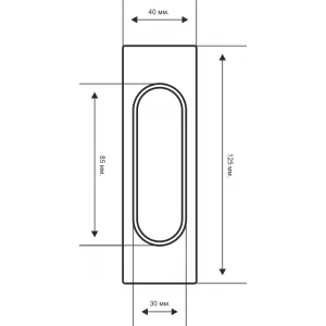Ручки для раздвижных дверей (КУПЕ) Extreza P401 матовая латунь F02 (1 шт.)