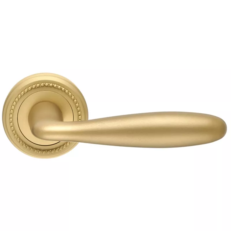 Дверная ручка Extreza "VIGO" (Виго) 324 на розетке R03 матовая латунь F02