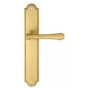 Дверная ручка Extreza "PIERO" (Пиеро) 326 на планке PL03 матовая латунь F02 без доп. запирания PASS