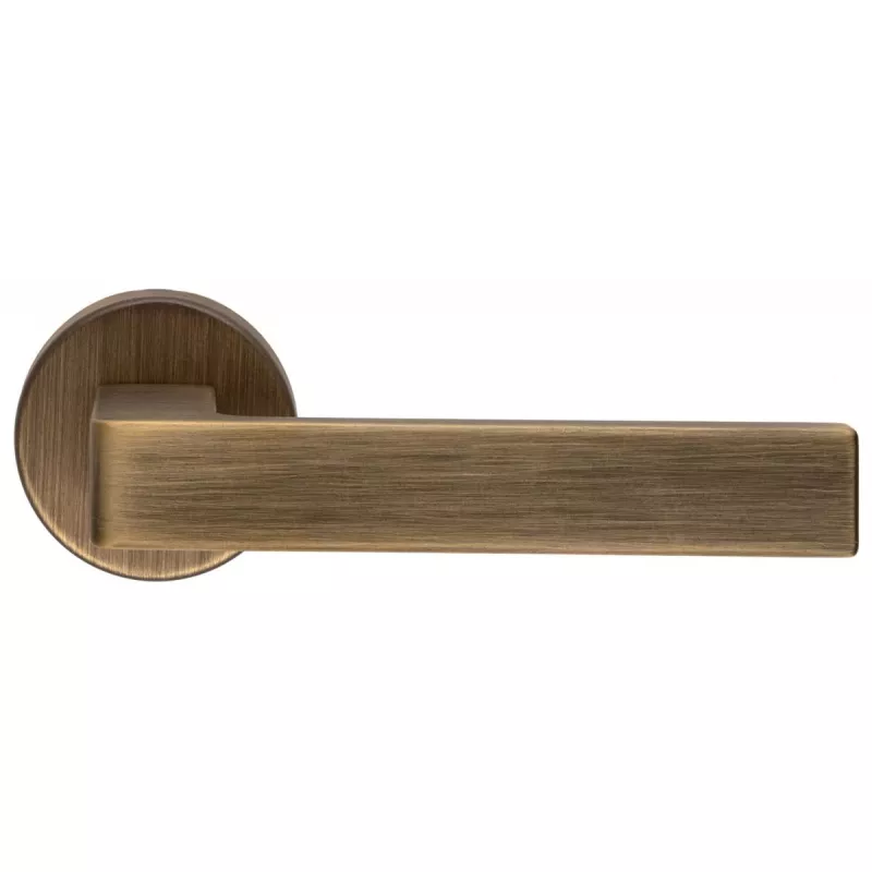 Дверная ручка Extreza Hi-Tech "ENZO" 117 круглая розетка R12 (7 мм) матовая бронза F03