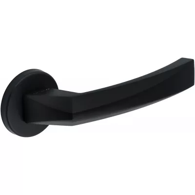 Дверная ручка Extreza Hi-Tech "ELIO" 109 круглая розетка R12 (7 мм) черный матовый F22