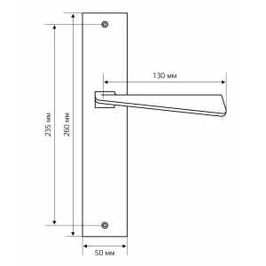 Дверная ручка на планке Extreza Hi-Tech 