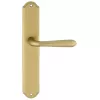 Дверная ручка Extreza "ALDO" (Альдо) 331 на планке PL01 матовая латунь F02 без доп. запирания PASS