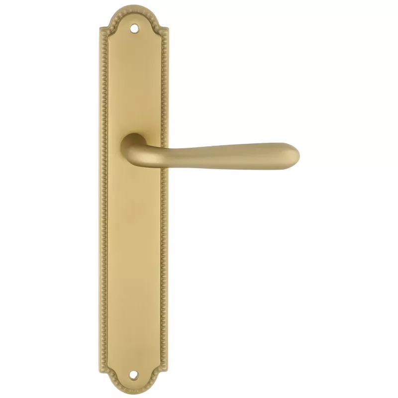 Дверная ручка Extreza "ALDO" (Альдо) 331 на планке PL03 матовая латунь F02 без доп. запирания PASS