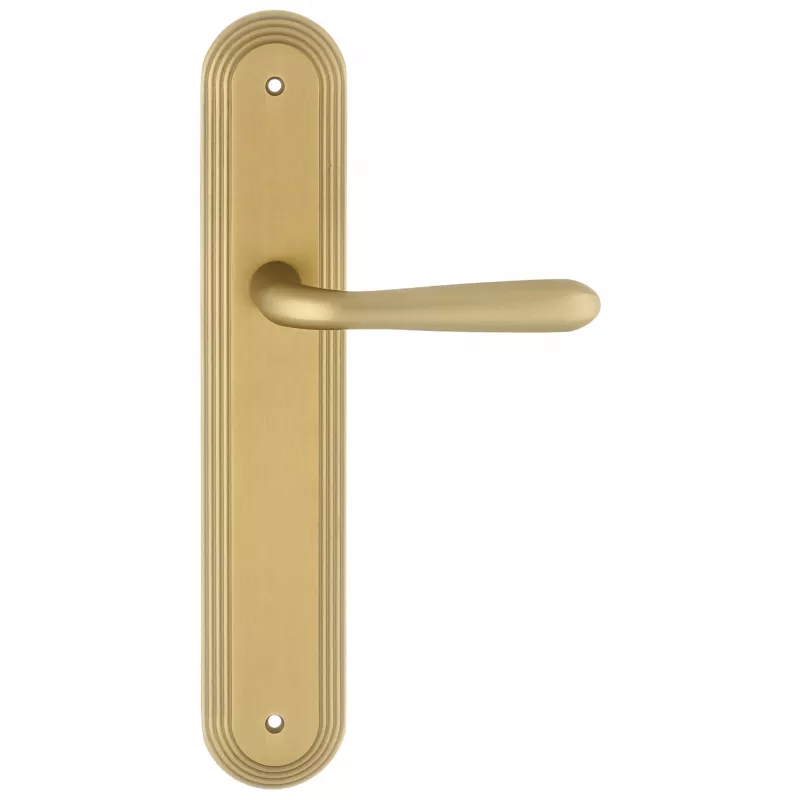 Дверная ручка Extreza "ALDO" (Альдо) 331 на планке PL05 матовая латунь F02 без доп. запирания PASS