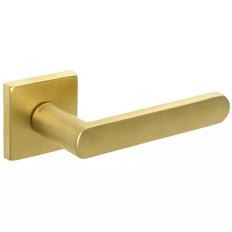 Дверная ручка Extreza Hi-Tech "AQUA" 113 квадратная розетка R11 (7 мм) матовая латунь PVD F08