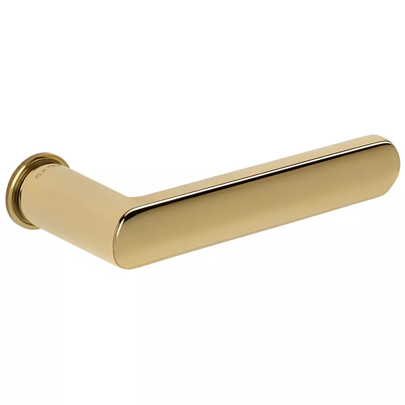 Дверная ручка Extreza Hi-Tech "AQUA" 113 круглая розетка mini R19 (2 мм) полированная латунь F06 PVD