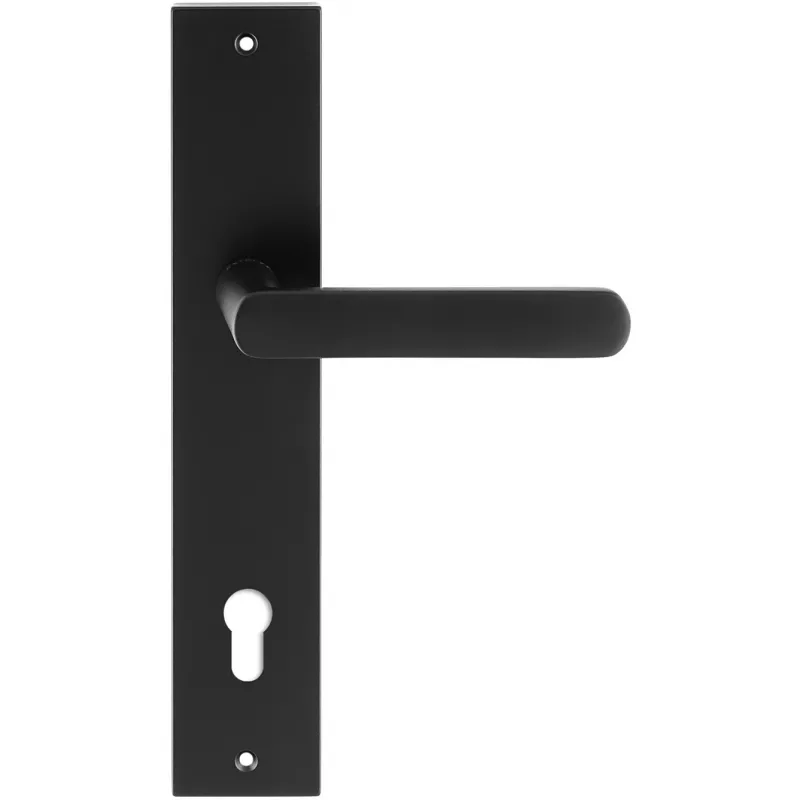 Дверная ручка на планке Extreza Hi-Tech "AQUA" 113 PL11-CYL-85 черный матовый F22