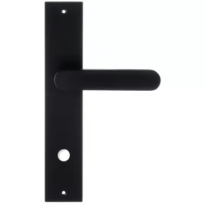 Дверная ручка Extreza Hi-tech "JEMMA" 116 на планке PL11 черный матовый F22 сантехническая завертка WC