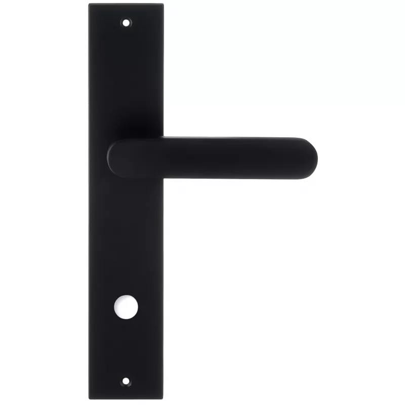 Дверная ручка Extreza Hi-tech "JEMMA" 116 на планке PL11 черный матовый F22 сантехническая завертка WC