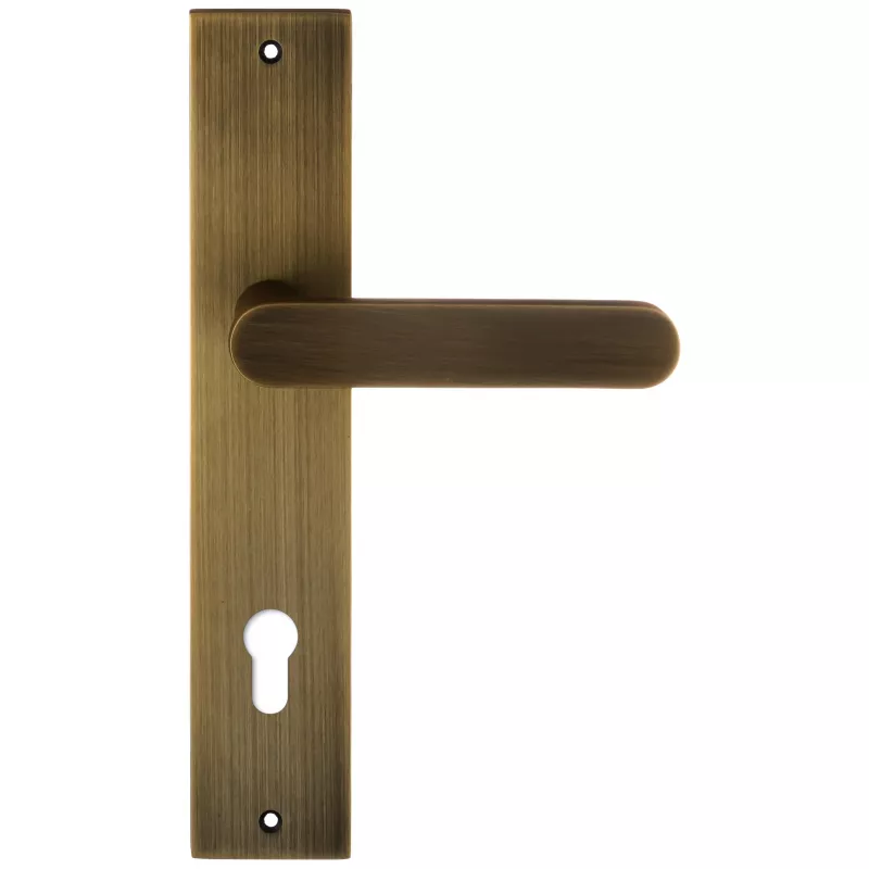 Дверная ручка Extreza Hi-tech "JEMMA" 116 на планке PL11 матовая бронза F03 под цилиндровый механизм CYL