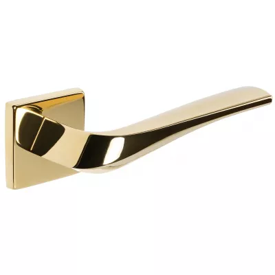 Дверная ручка Extreza Hi-Tech "GIRA" (Гира) 108 на розетке R11 полированная латунь F06 PVD