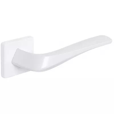 Дверная ручка Extreza Hi-Tech "GIRA" (Гира) 108 на розетке R11 белый матовый F26