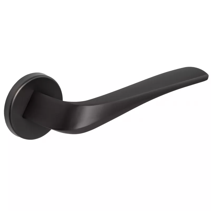 Дверная ручка Extreza Hi-Tech "GIRA" (Гира) 108 на розетке R12 антрацит F27