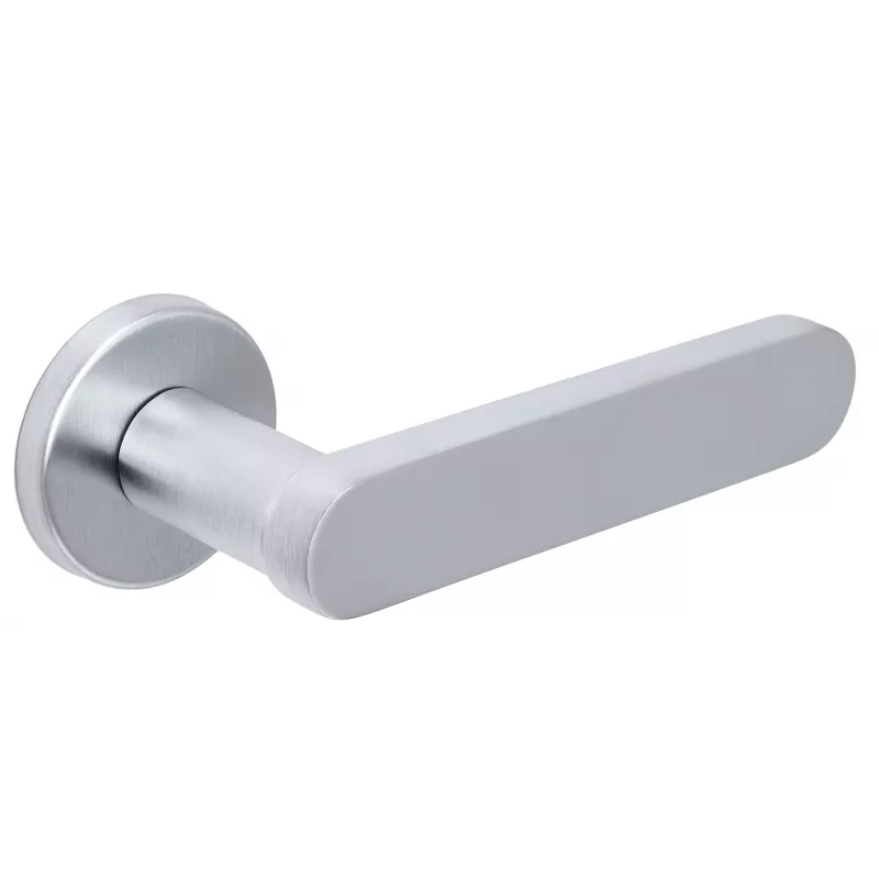 Дверная ручка Extreza Hi-tech "JEMMA" 116 на круглой розетке R12 матовый хром F05