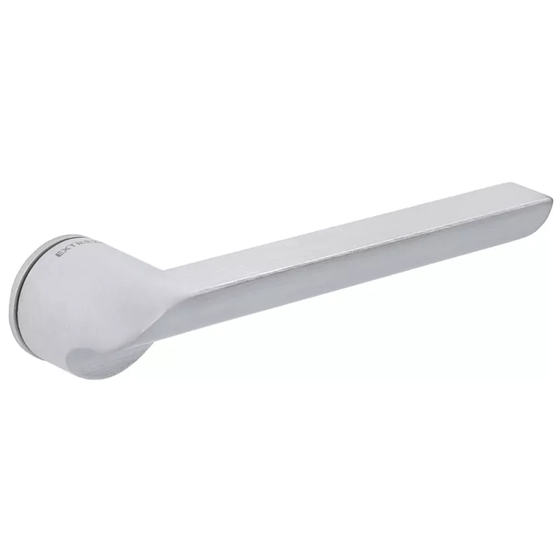 Дверная ручка Extreza Hi-Tech "SANTA" 128 круглая розетка mini R20 (2 мм) матовый хром F05