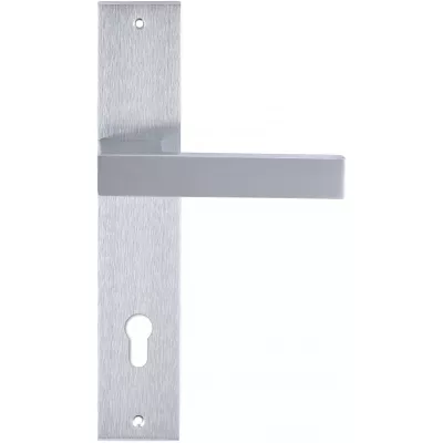 Дверная ручка Extreza Hi-tech "SPARK" (Спарк) 115 на планке PL11 матовый хром F05 CYL