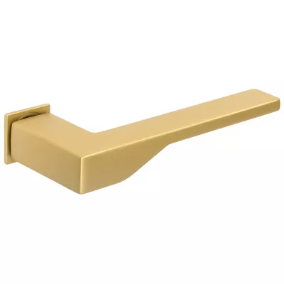 Дверная ручка Extreza Hi-Tech "ADONA" 122 квадратная розетка mini R21 (2 мм) матовая латунь F02