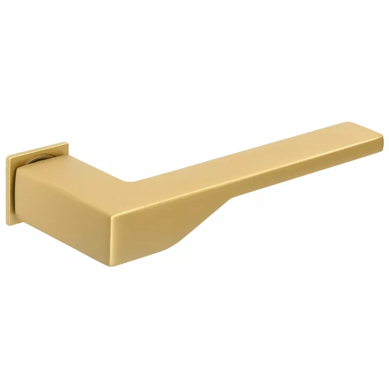 Дверная ручка Extreza Hi-Tech "ADONA" 122 квадратная розетка mini R21 (2 мм) матовая латунь F02