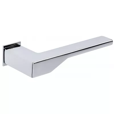 Дверная ручка Extreza Hi-Tech "ADONA" 122 квадратная розетка mini R21 (2 мм) полированный хром F04