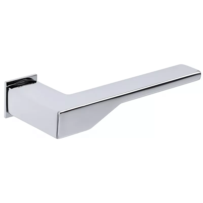 Дверная ручка Extreza Hi-Tech "ADONA" 122 квадратная розетка mini R21 (2 мм) полированный хром F04