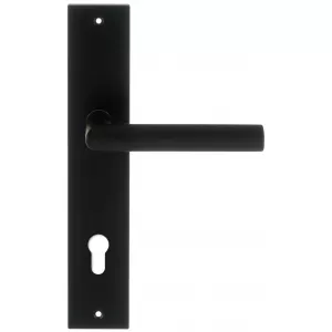 Дверная ручка на планке Extreza ODA-PL11-CYL85-F22 (ODA 133) черный матовый