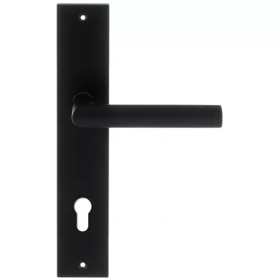 Дверная ручка на планке Extreza ODA-PL11-CYL85-F22 (ODA 133) черный матовый