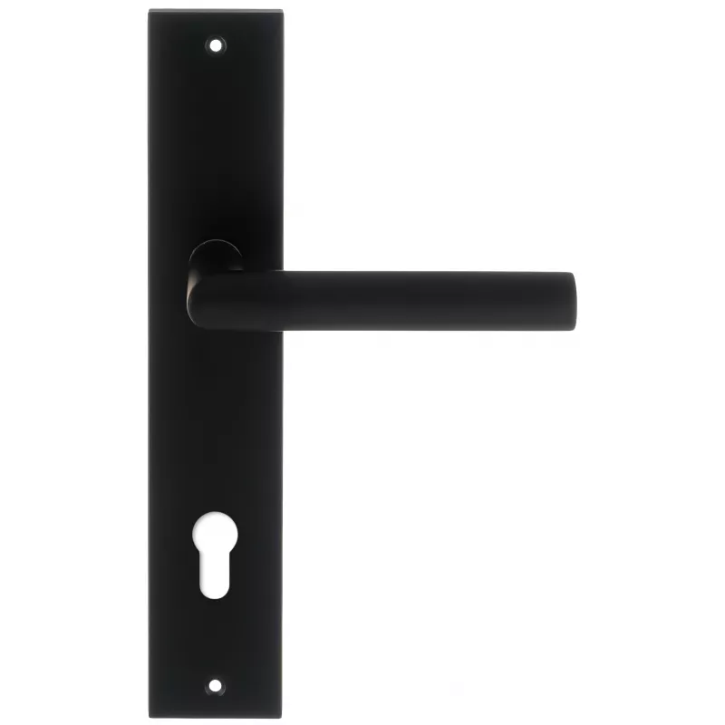 Дверная ручка на планке Extreza ODA-PL11-CYL85-F22 (ODA 133) черный матовый