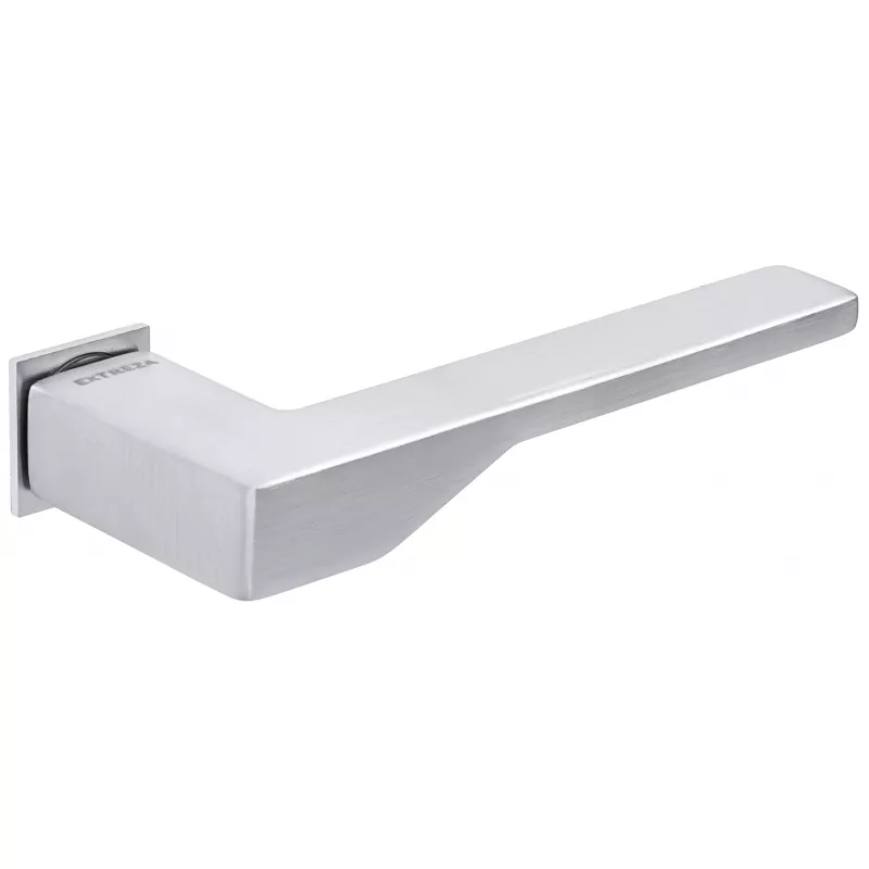 Дверная ручка Extreza Hi-Tech "ADONA" 122 квадратная розетка mini R21 (2 мм) матовый хром F05