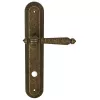 Дверная ручка Extreza "DANIEL" (Даниел) 308 на планке PL05-WC-96 античная бронза F23
