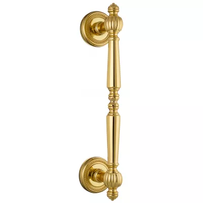 Ручка дверная скоба Extreza "DANIEL" (Даниель) R03 полированная латунь F01