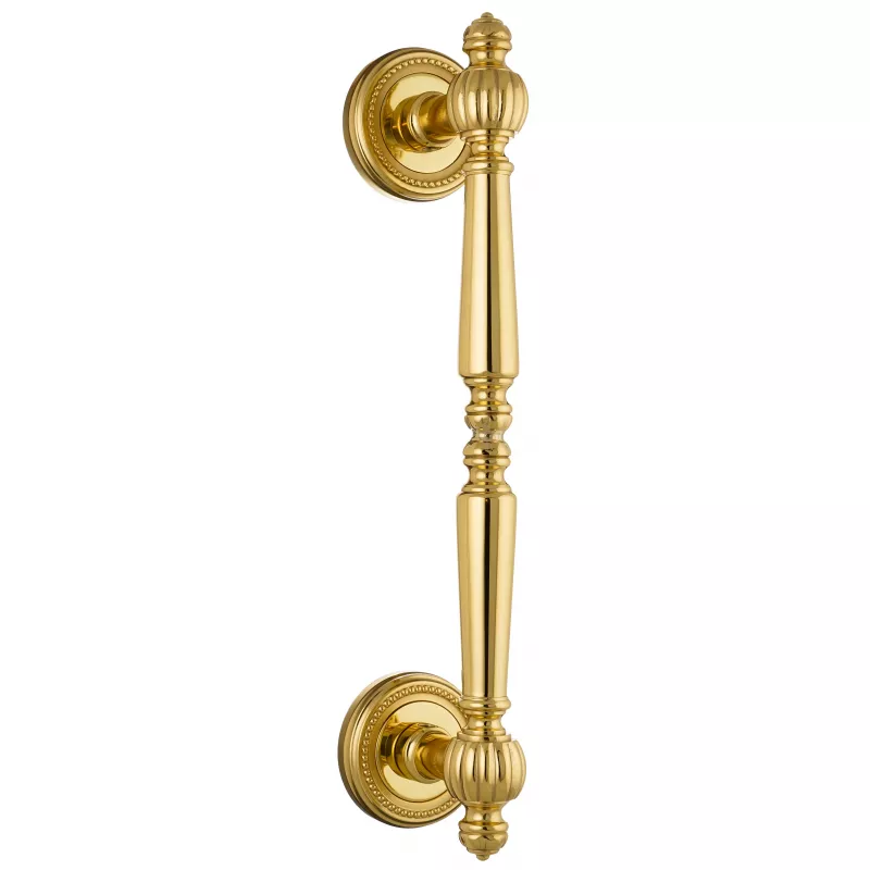 Ручка дверная скоба Extreza "DANIEL" (Даниель) R03 полированная латунь F01