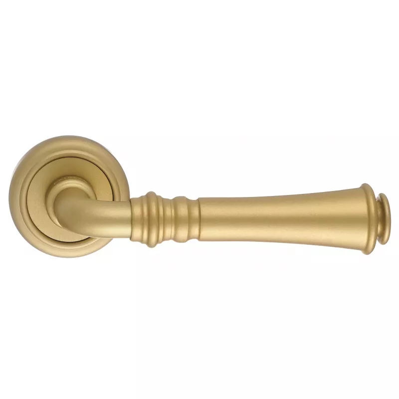 Дверная ручка Extreza "CANNA" 327 круглая розетка R01 матовая латунь F02