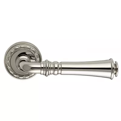 Дверная ручка Extreza "CANNA" 327 круглая розетка R02 полированный никель F21