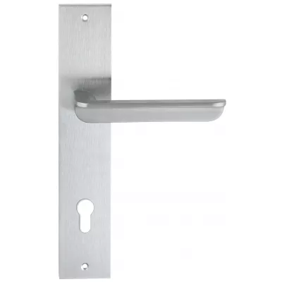 Дверная ручка на планке Extreza "FOSSA" 136 PL11-CYL-85 матовый хром F05