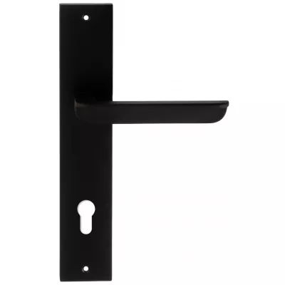 Дверная ручка на планке Extreza "FOSSA" 136 PL11-CYL-85 черный матовый F22